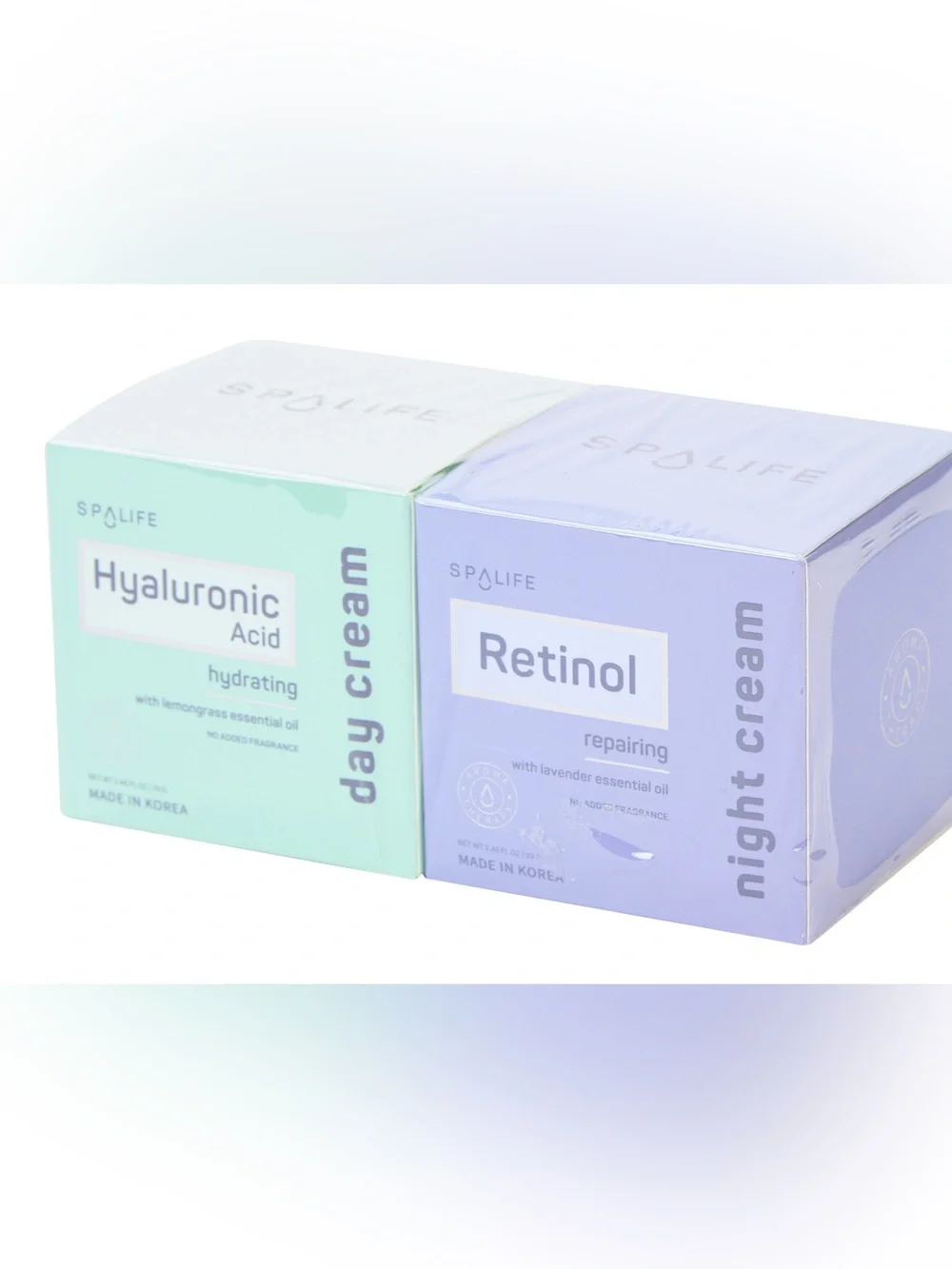 SpaLife Day & Night Cream Set- Hyaluronic Day Cream & Retinol Night Cream